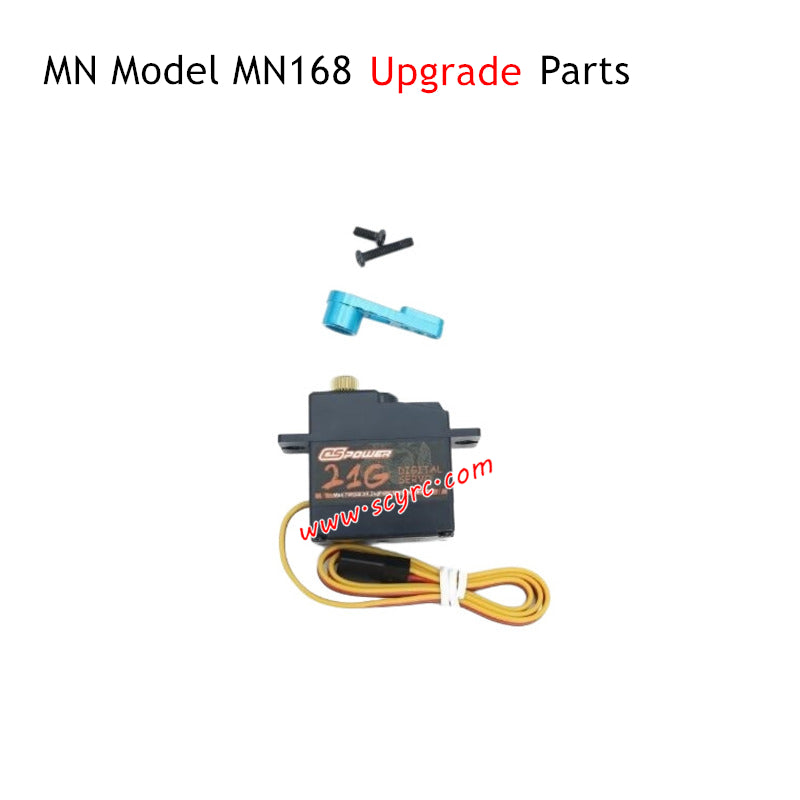 MN Model MN168 RC Car Upgrade Parts 21G Servo Metal Servo Arm Blue