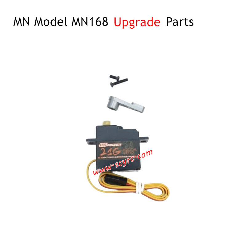 MN Model MN168 RC Car Upgrade Parts 21G Servo Metal Servo Arm Gray