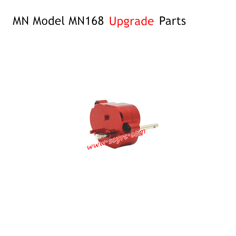 MN Model MN168 RC Car Upgrade Parts Metal Middle Gear Box Assembly Red