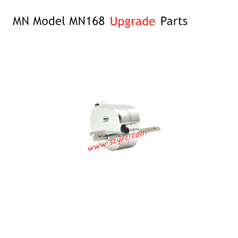 MN Model MN168 RC Car Upgrade Parts Metal Middle Gear Box Assembly Silver