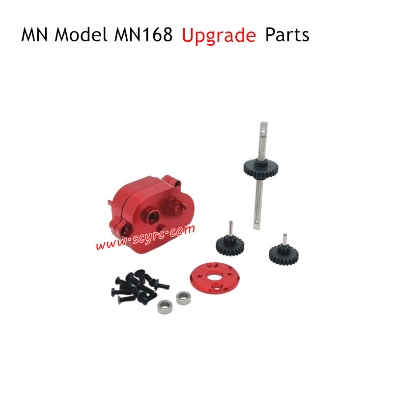 MN Model MN168 RC Truck Upgrade Parts Intermediate Gearbox Red