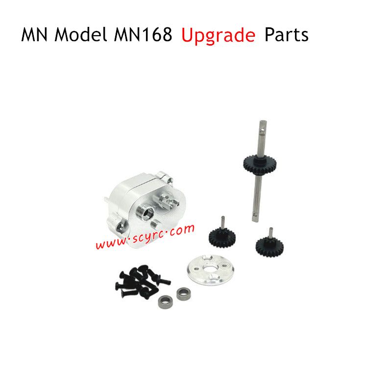 MN Model MN168 RC Truck Upgrade Parts Intermediate Gearbox Silver