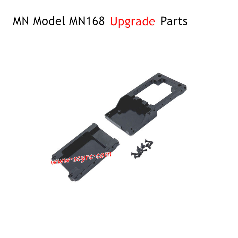 MN Model MN168 RC Truck Upgrade Parts Metal Circuit Board Fixed Warehouse and Tail Beam Black
