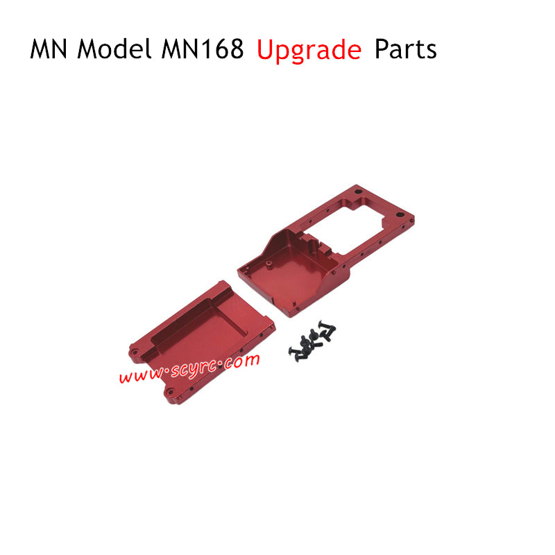 MN Model MN168 RC Truck Upgrade Parts Metal Circuit Board Fixed Warehouse and Tail Beam Red