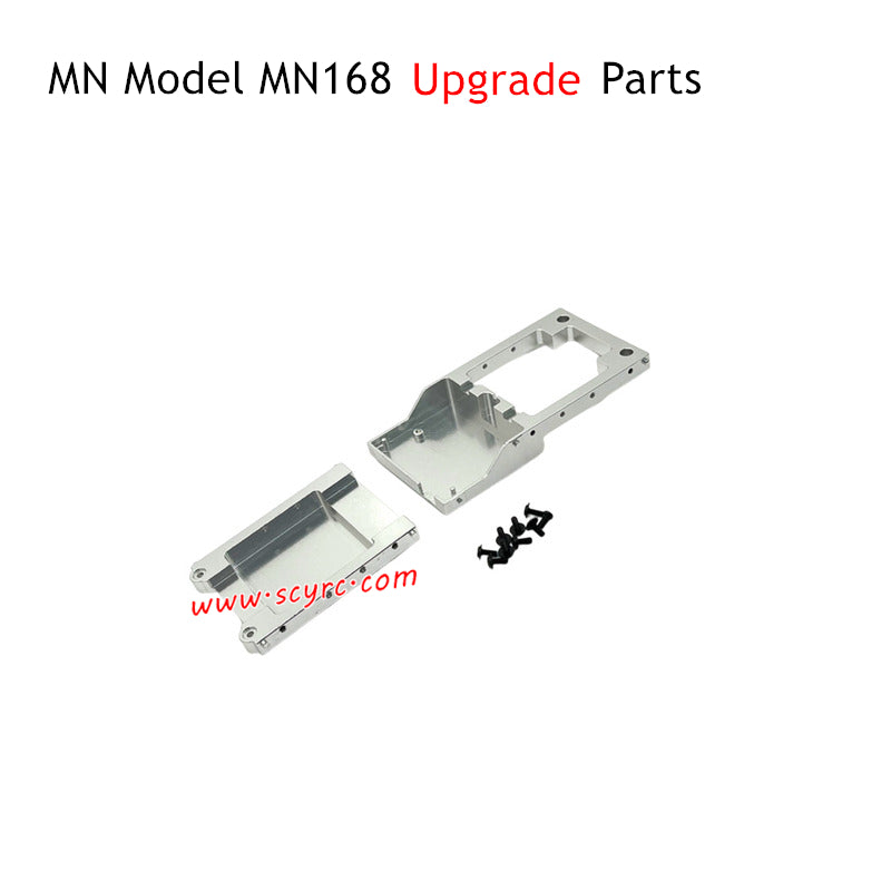 MN Model MN168 RC Truck Upgrade Parts Metal Circuit Board Fixed Warehouse and Tail Beam Silver