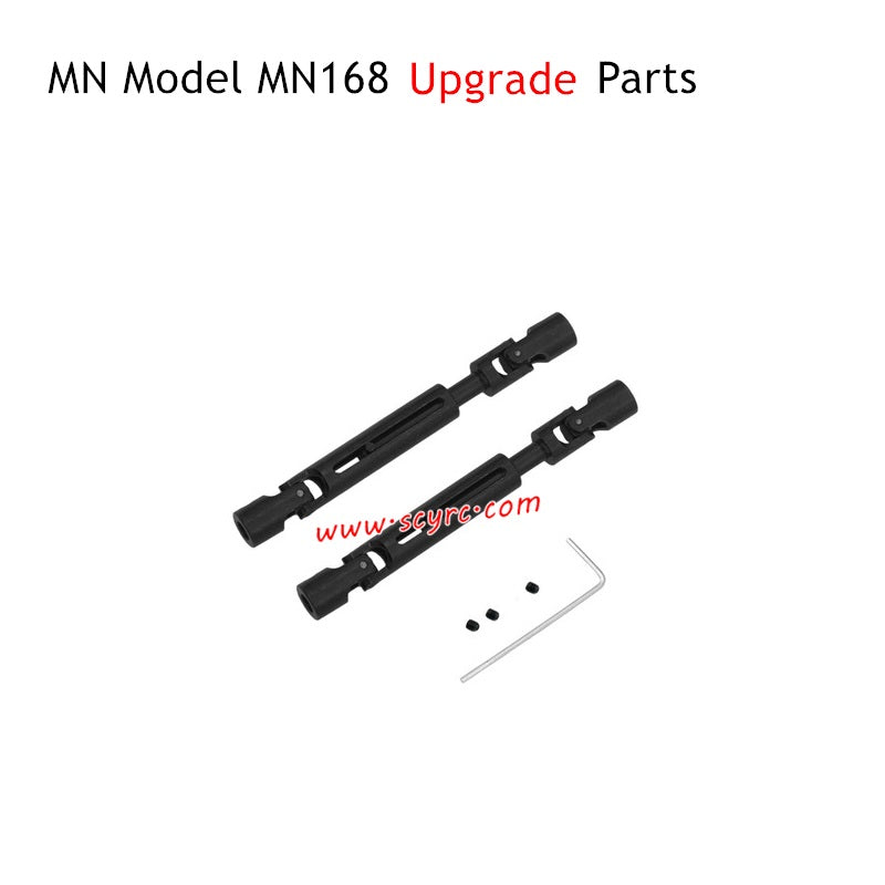 MN Model MN168 RC Truck Upgrade Parts Metal Drive Shaft 2pcs Black