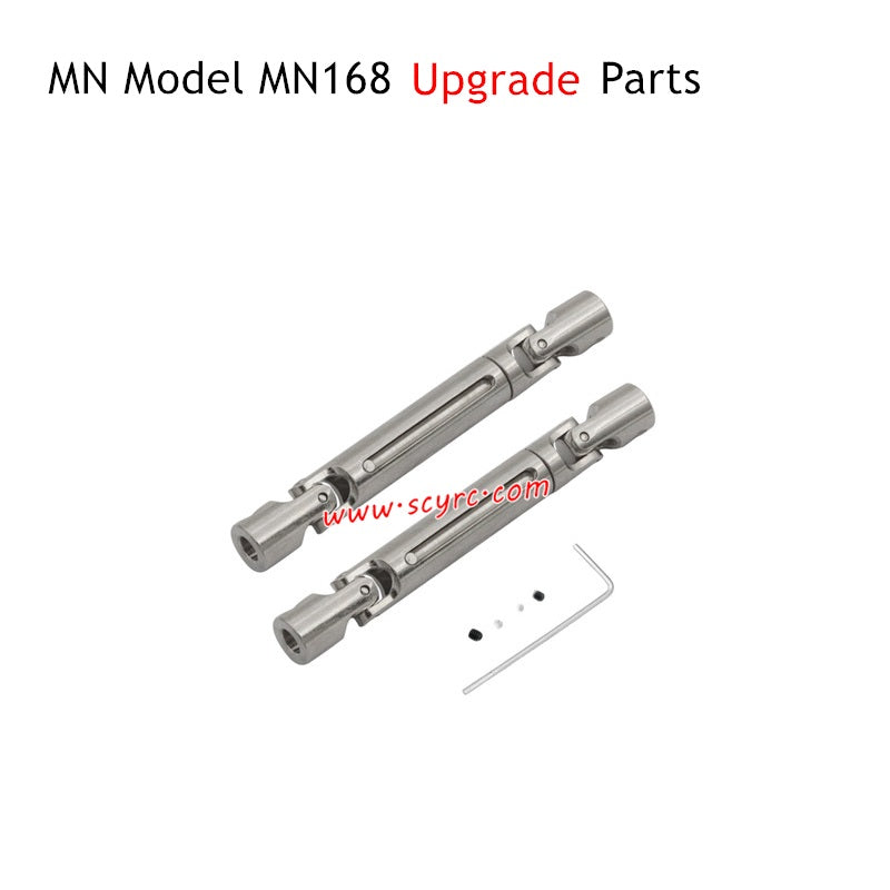 MN Model MN168 RC Truck Upgrade Parts Metal Drive Shaft 2pcs Silver