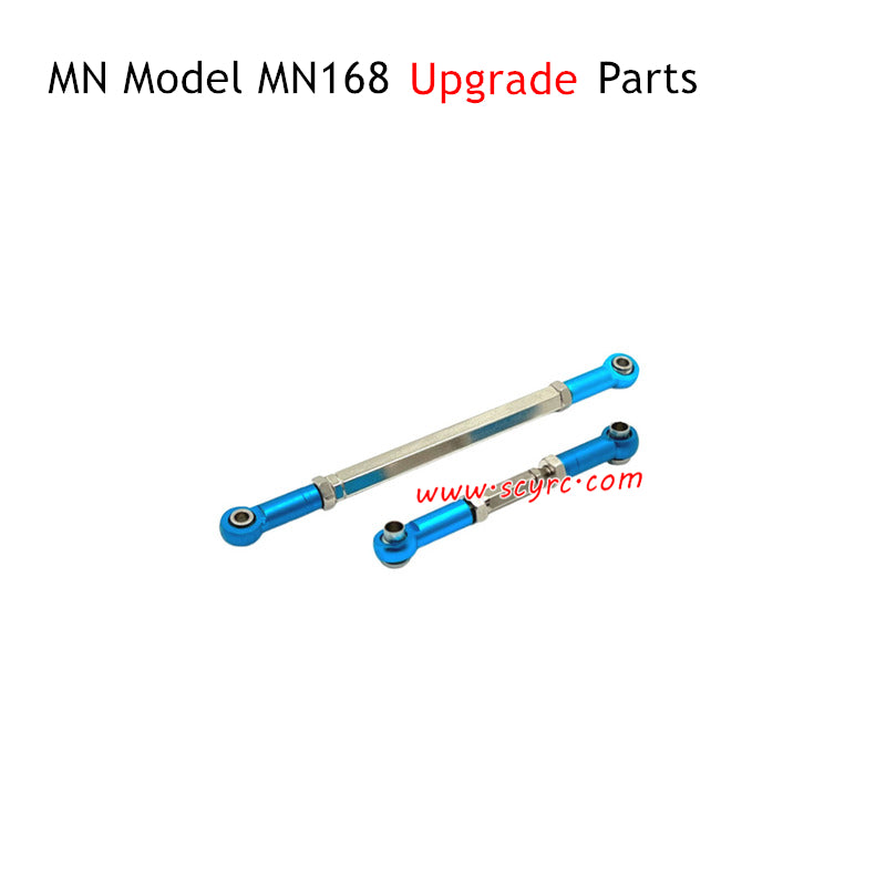 MN Model MN168 RC Truck Upgrade Parts Metal Front Axle Steering Rod Blue