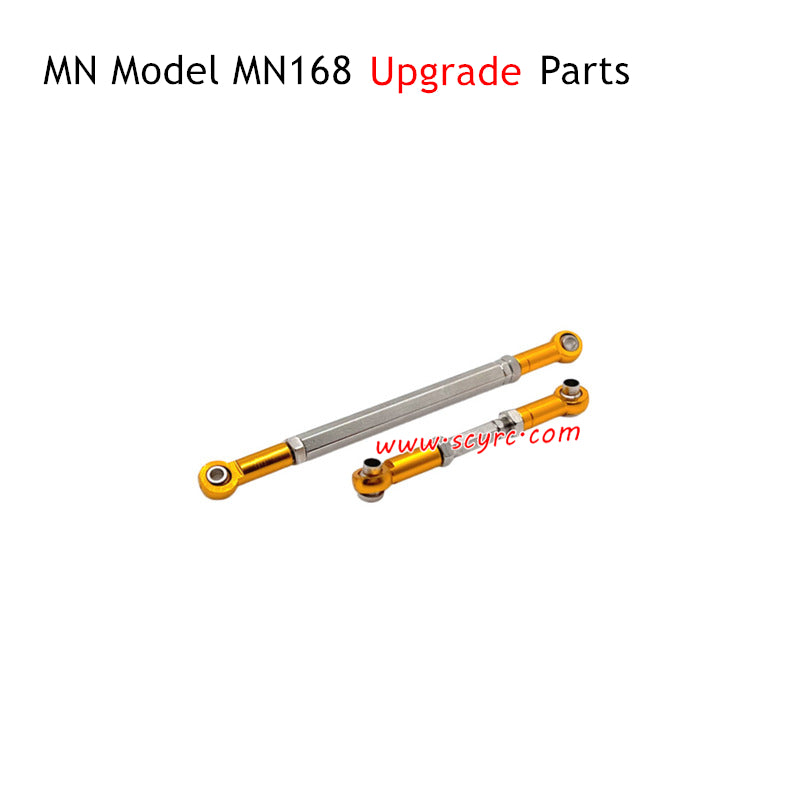 MN Model MN168 RC Truck Upgrade Parts Metal Front Axle Steering Rod Gold