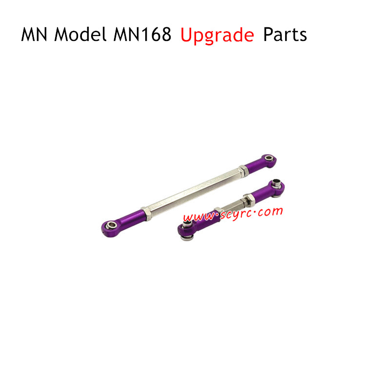 MN Model MN168 RC Truck Upgrade Parts Metal Front Axle Steering Rod Purple