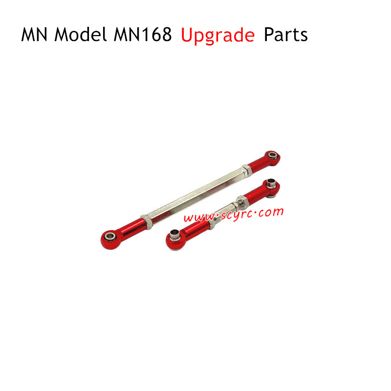 MN Model MN168 RC Truck Upgrade Parts Metal Front Axle Steering Rod Red