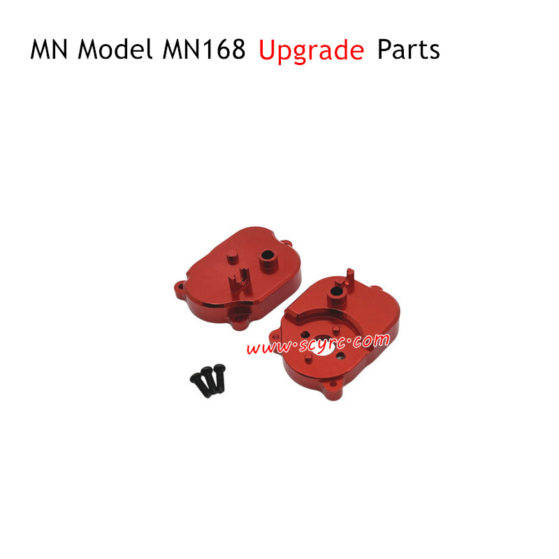 MN Model MN168 RC Truck Upgrade Parts Metal Gearbox Cover Red