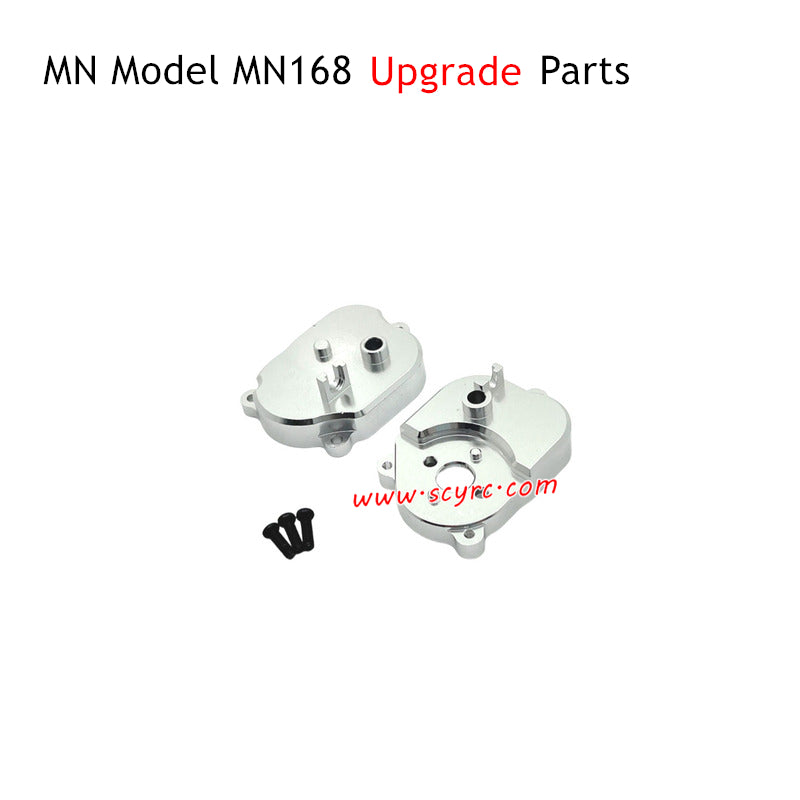 MN Model MN168 RC Truck Upgrade Parts Metal Gearbox Cover Silver