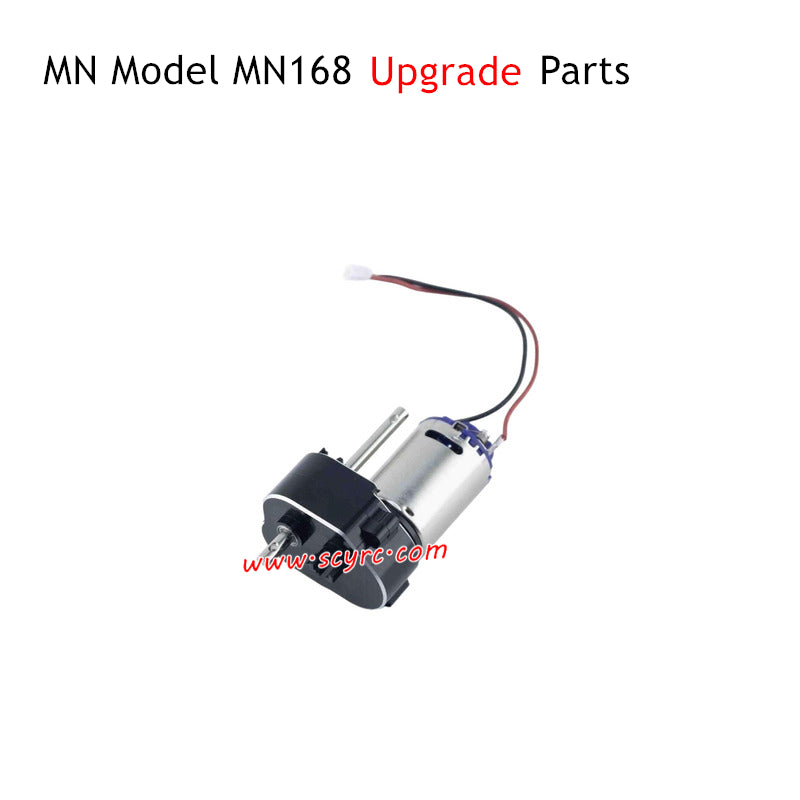 MN Model MN168 RC Truck Upgrade Parts Metal Gearbox with 370 Motor Black