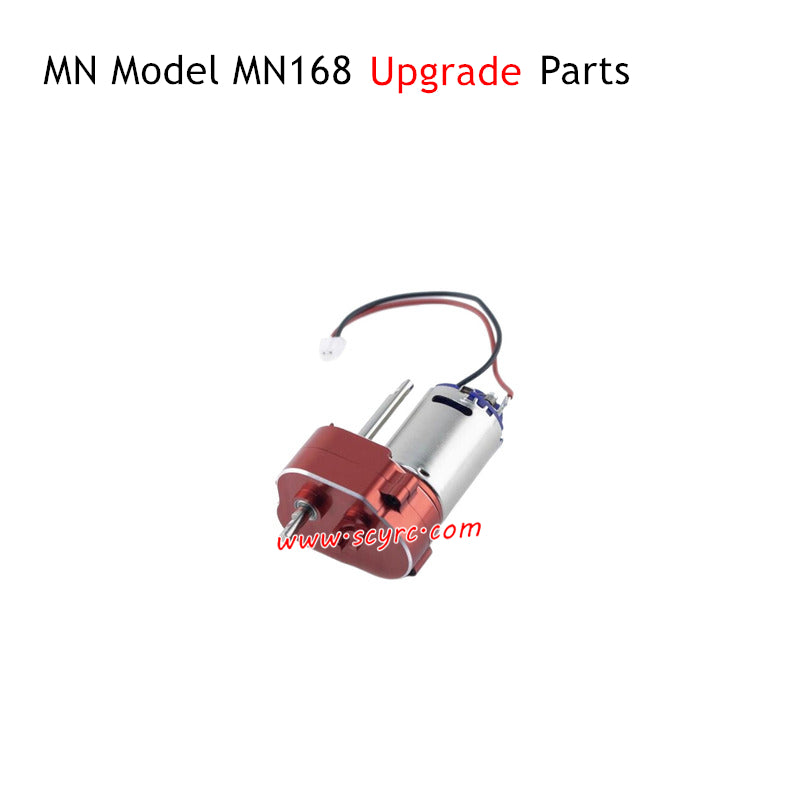 MN Model MN168 RC Truck Upgrade Parts Metal Gearbox with 370 Motor Red