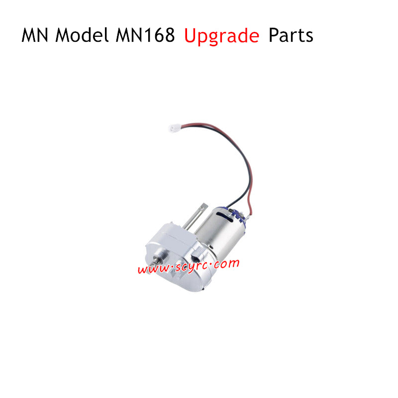 MN Model MN168 RC Truck Upgrade Parts Metal Gearbox with 370 Motor Silver