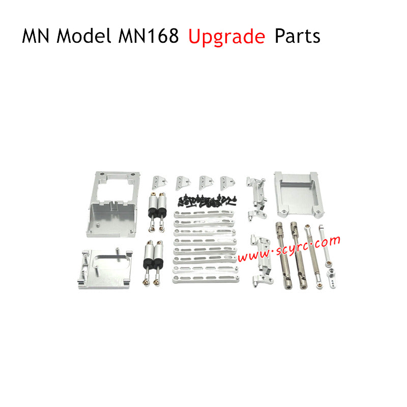 MN Model MN168 RC Truck Upgrade Parts Metal Kit Silver