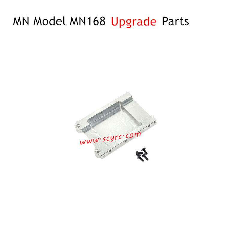 MN Model MN168 RC Truck Upgrade Parts Metal Rear Tail Plate Silver