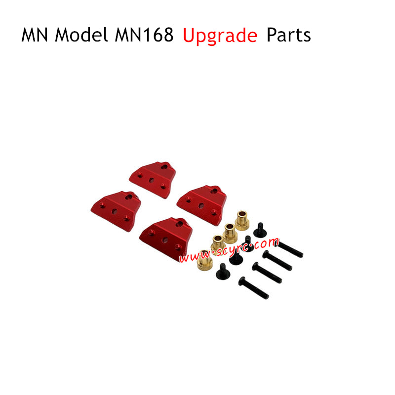 MN Model MN168 RC Truck Upgrade Parts Metal Shock Absorber Bracket 4pcs Red