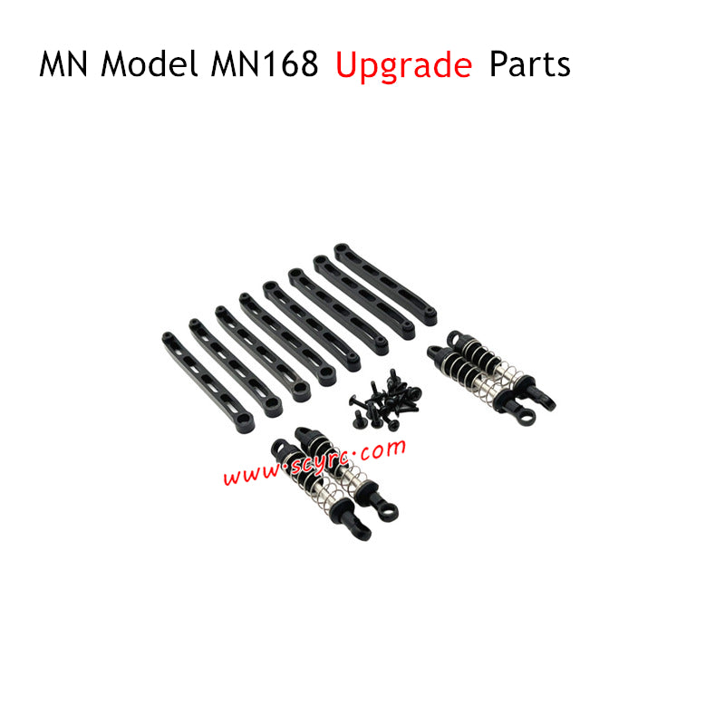 MN Model MN168 RC Truck Upgrade Parts Metal Shock Chassis Fixing Rod Black