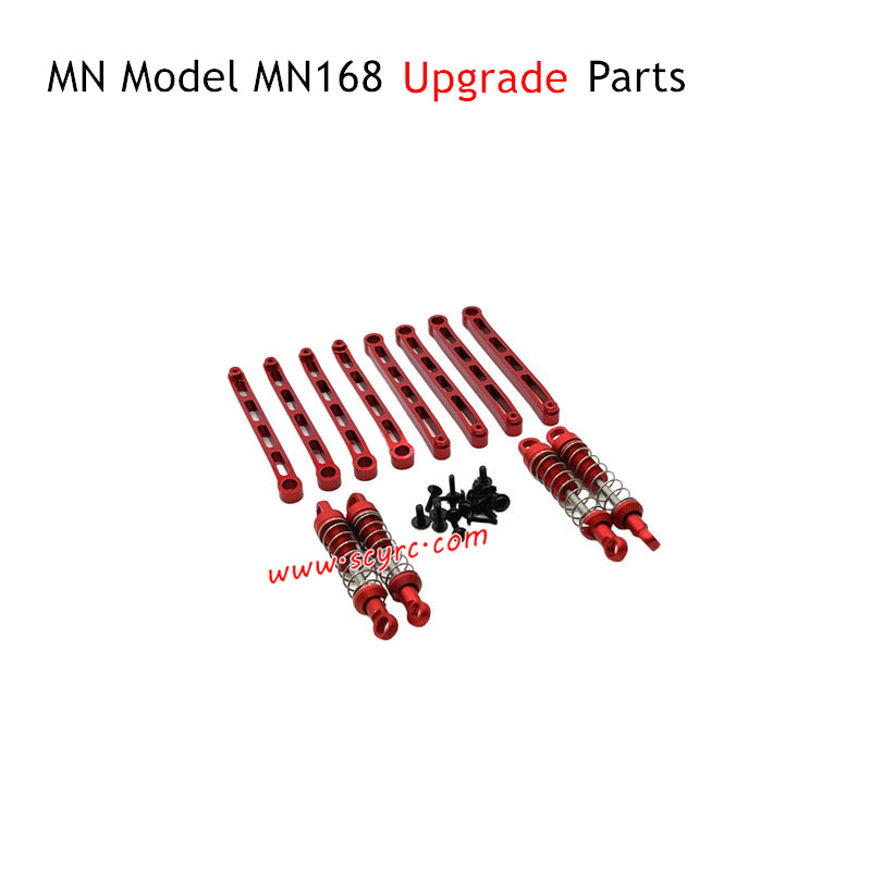MN Model MN168 RC Truck Upgrade Parts Metal Shock Chassis Fixing Rod Red