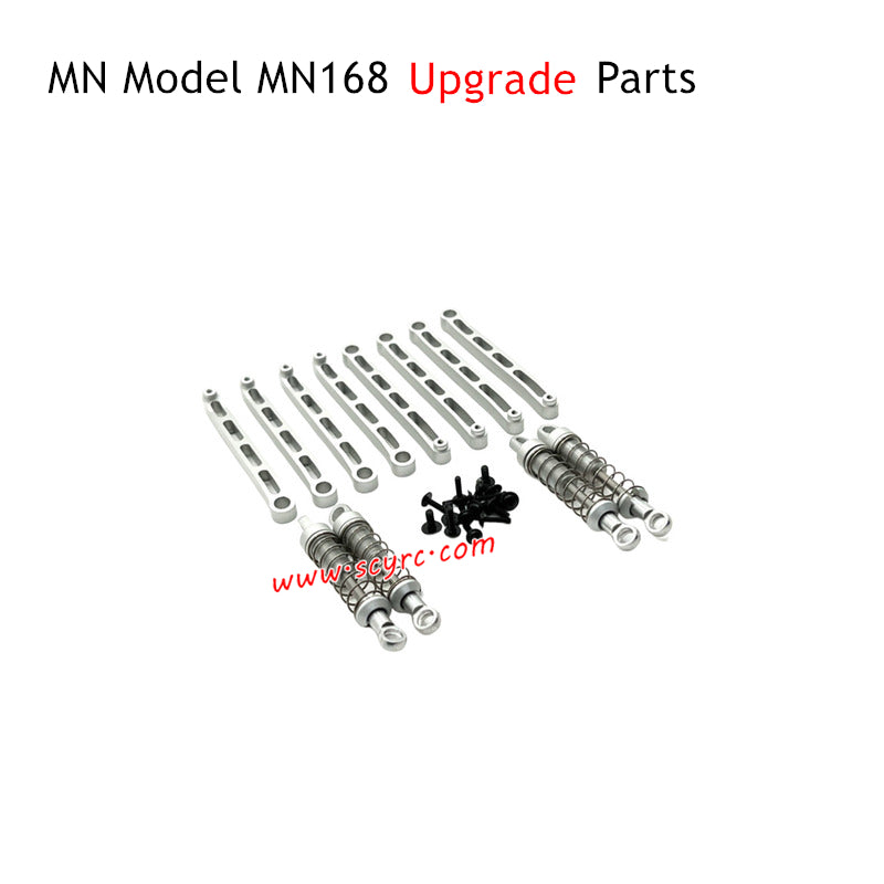 MN Model MN168 RC Truck Upgrade Parts Metal Shock Chassis Fixing Rod Silver