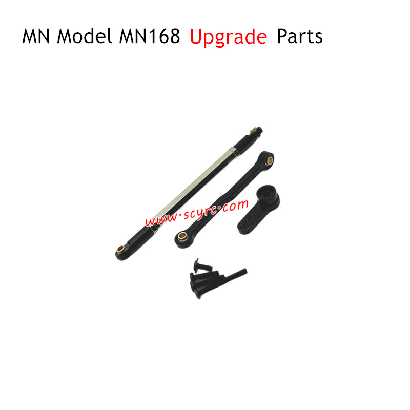 MN Model MN168 Upgrade Parts Metal Steering Rod and Servo Arm Black