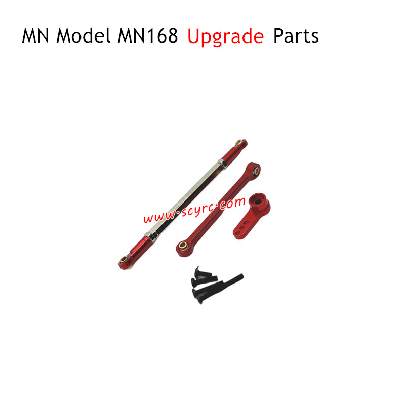 MN Model MN168 Upgrade Parts Metal Steering Rod and Servo Arm Red