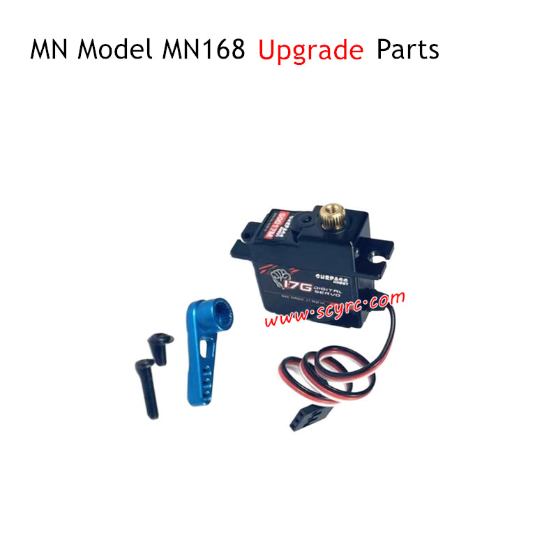 MN Model MN168 Upgrade Parts 17G Servo with Blue Metal Arm
