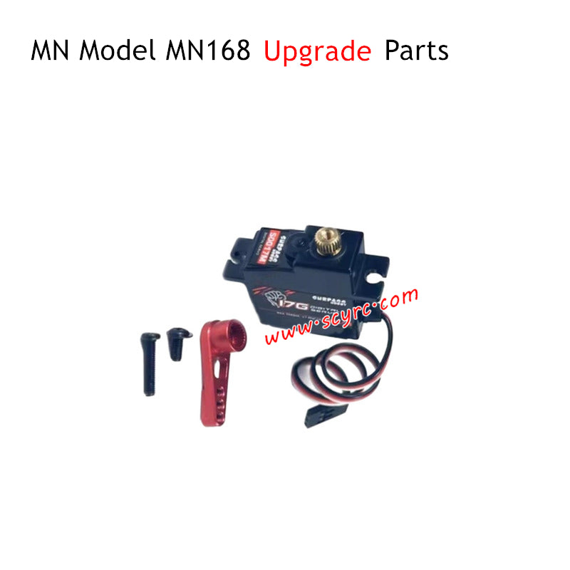 MN Model MN168 Upgrade Parts 17G Servo with Red Metal Arm 