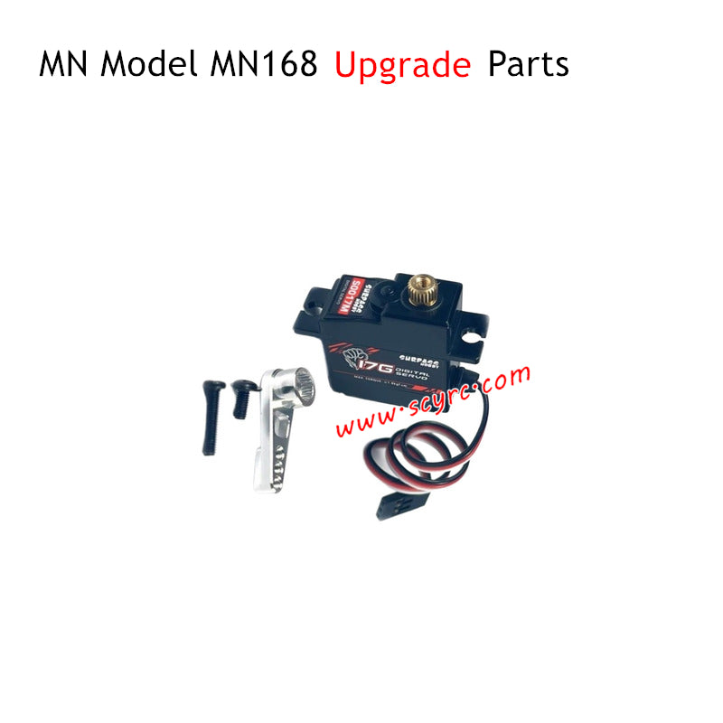 MN Model MN168 Upgrade Parts 17G Servo with Silver Metal Arm