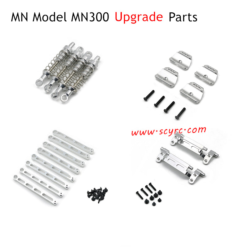 MN Model MN300 RC Car Upgrade Parts Shock Absorber Kit Silver