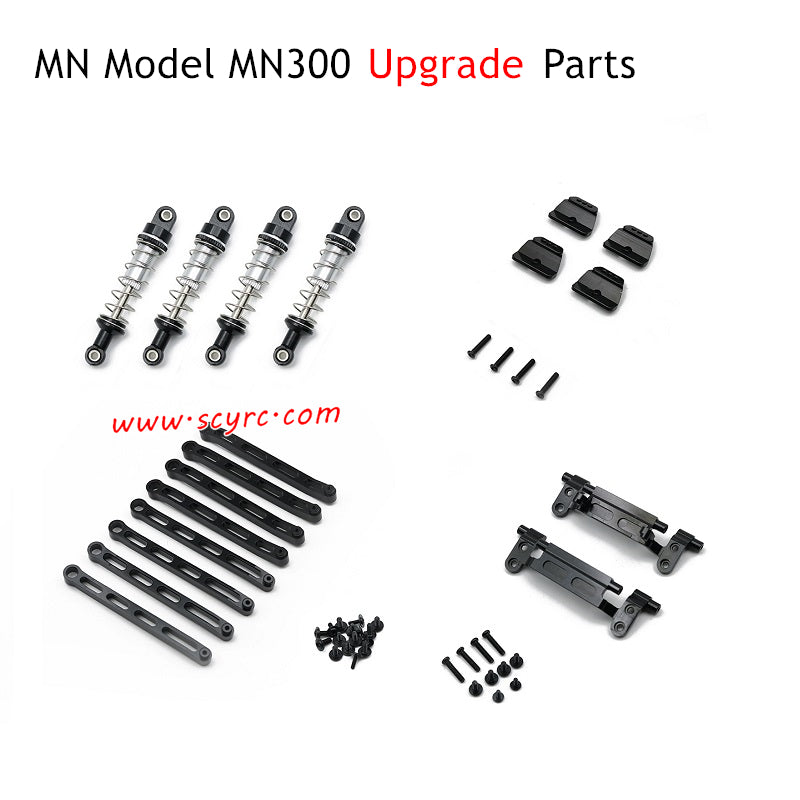 MN Model MN300 RC Car Upgrade Parts Shock Absorber Kit Black