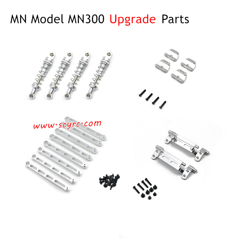 MN Model MN300 RC Car Upgrade Parts Shock Absorber Kit Silver