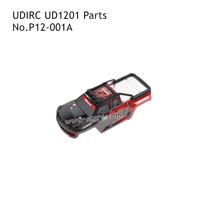 UDIRC UD1201 High Speed RC Car Parts Car Shell P12-001A P12-001B Red