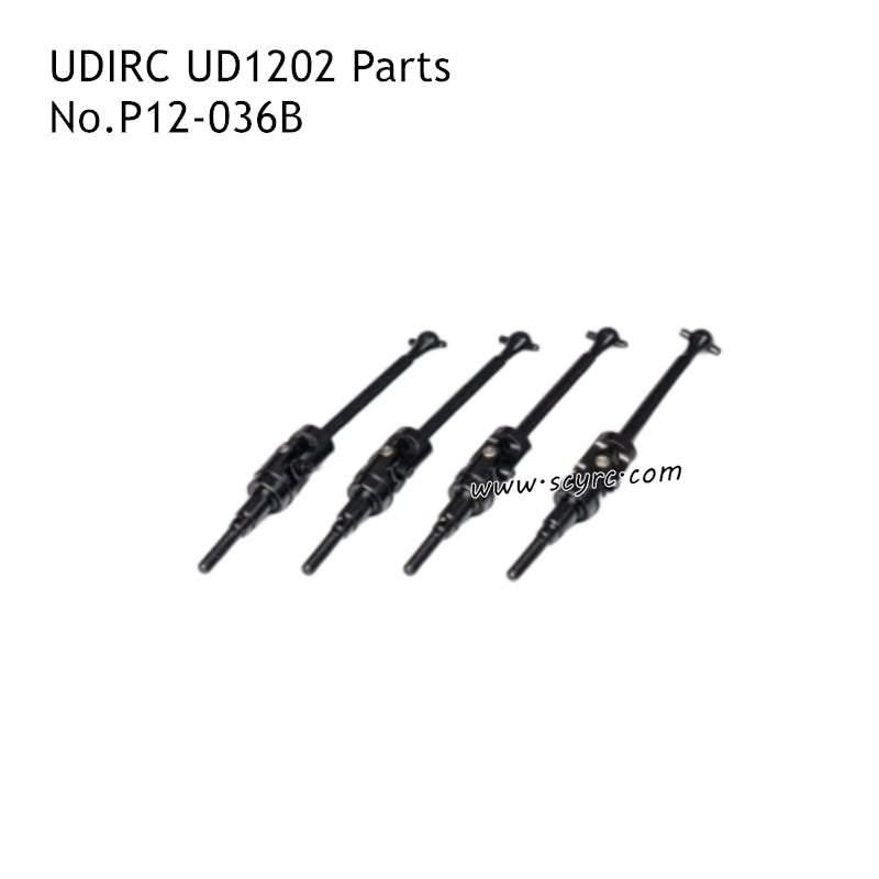 UDIRC UD1202 High Speed RC Car Parts Steel Front CVD Transmission Shaft P12-036B 4pcs