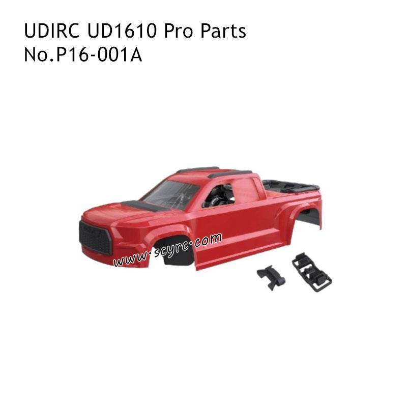 UDIRC UD1610 Pro Off-road RC Truck Parts Car Shell Assembly Red