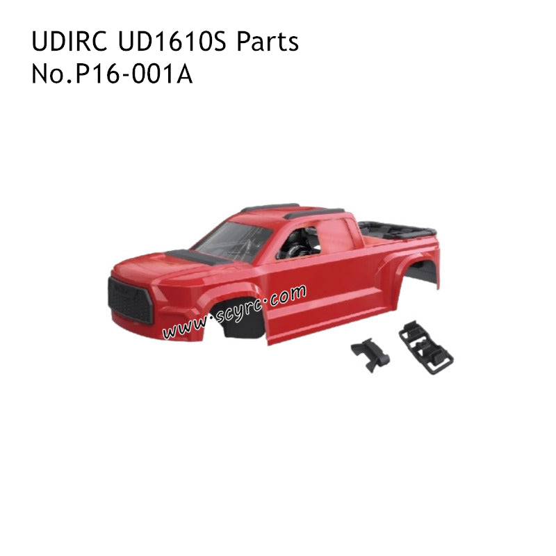 UDIRC UD1610S High Speed RC Car Parts Car Shell Assembly Red P16-001A