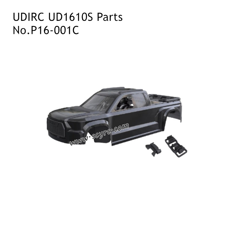 UDIRC UD1610S High Speed RC Car Parts Car Shell Assembly Black P16-001C 
