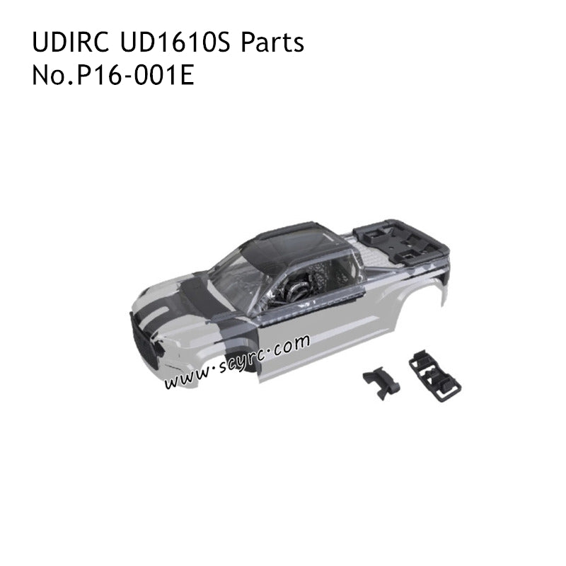 UDIRC UD1610S High Speed RC Car Parts Car Shell Assembly Transparent P16-001E