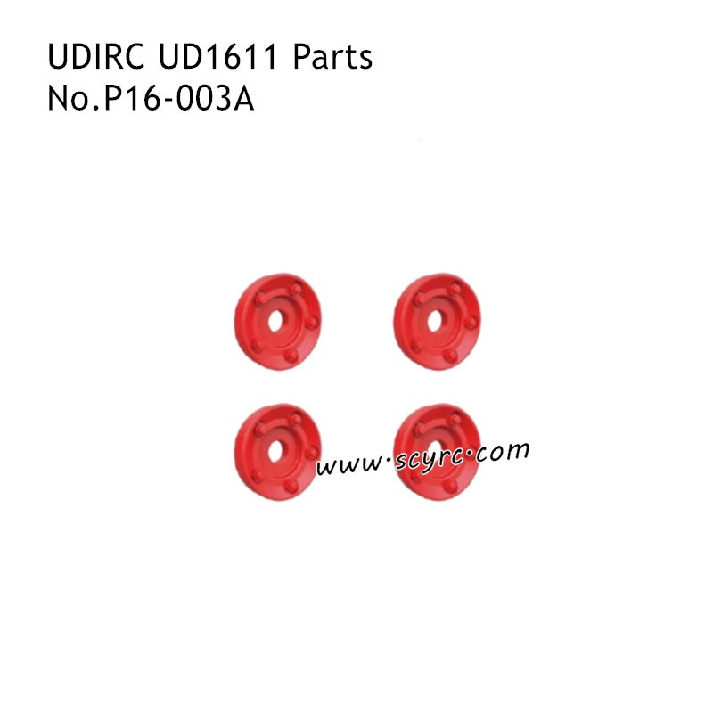 UDIRC UD1611 High Speed Brushed RC Car Parts Wheel Anti-Skid Spacer Red P16-003A