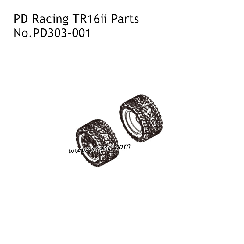PD Racing TR16ii PD304T Parts Wheels PD303-001