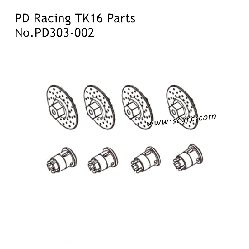 PD Racing TK10 1/16 RC Car Parts Hex Nut and Connector B PD303-002