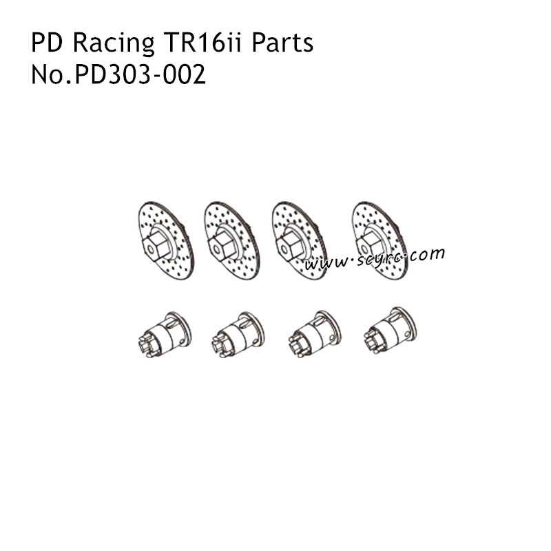 PD Racing TR16ii PD304T Parts Hex Nut and Connector B PD303-002