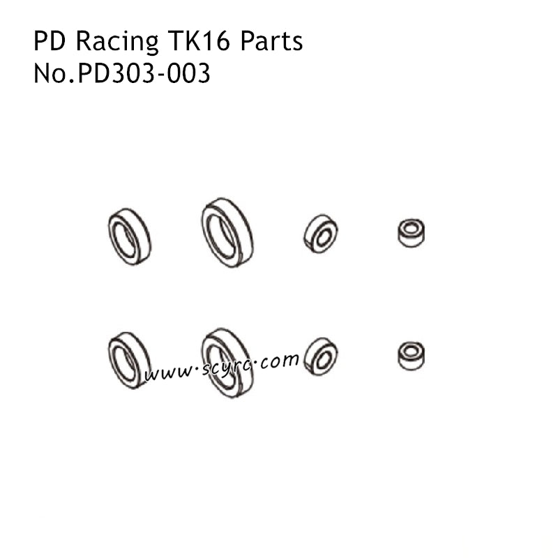 PD Racing TK10 1/16 RC Car Parts Bearings PD303-003