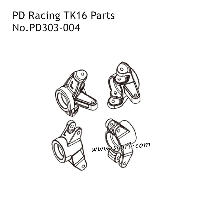 Pd Racing Tk10 Exploded View Front Steering Knuckle PD303-004 Parts for PD Racing TK16 RC Truck – scyrc