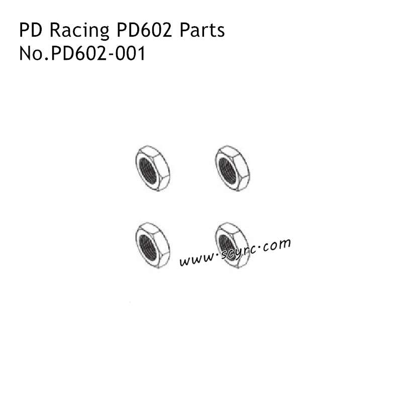 PD Racing PD602 High Speed RC Car Parts 17mm Wheel Nuts PD602-001