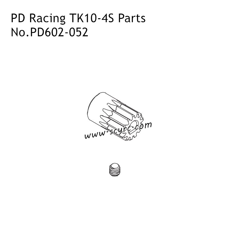 PD Racing TK10-4S RC Truck Parts 16T Motor Pinion Gear PD602-052