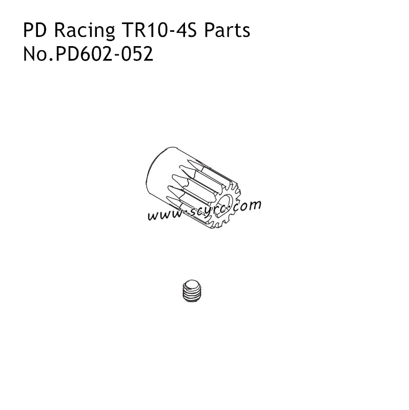 PD Racing TR10-4S Monster RC Truck Parts 16T Motor Pinion Gear PD602-052