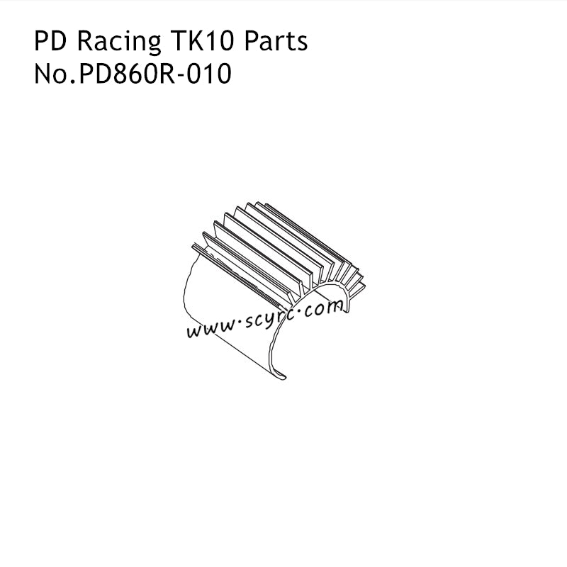 PD Racing TK10 RC Truck Parts Motor Heat Sink PD860R-010